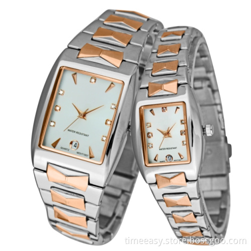 Fashion Steel Quartz Watch with Stones for Lover